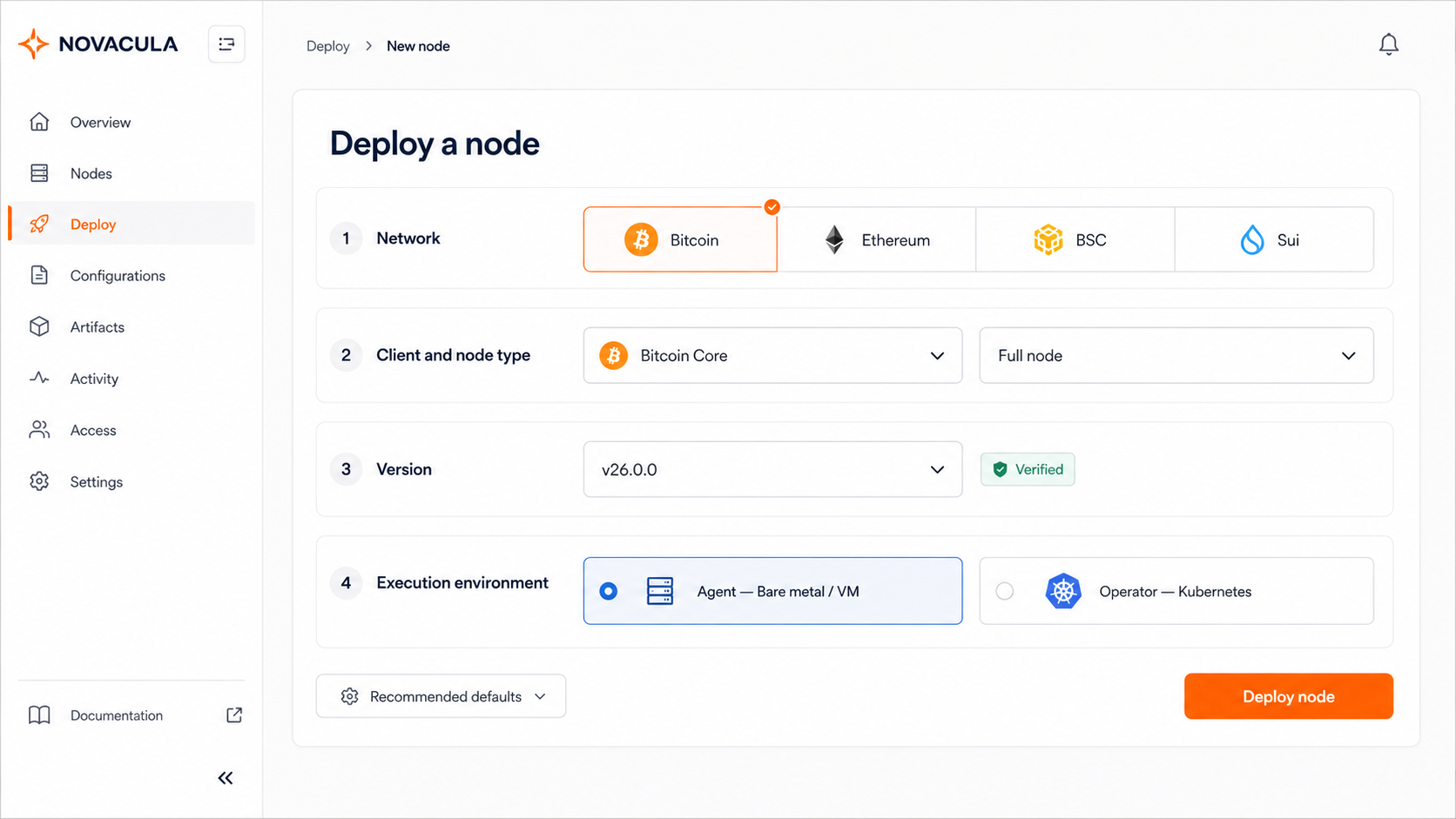 Novacula Node Deployment Across Supported Environments